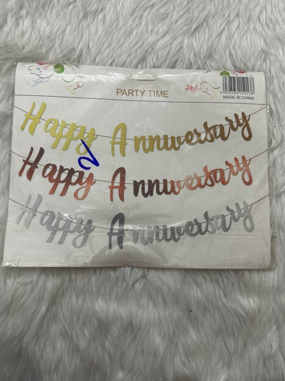 Happy Anniversary Golden Glitter Cutout by Gifthubmart