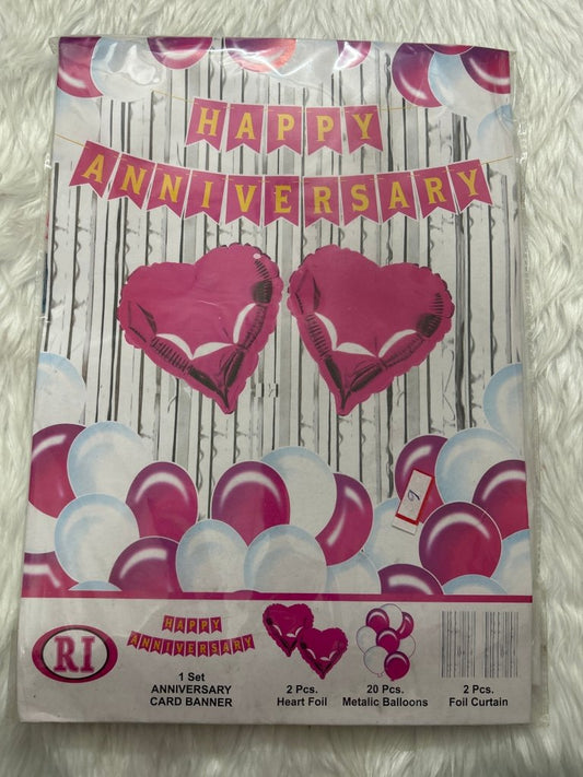 Happy Anniversary Party Set Balloons by Gifthubmart