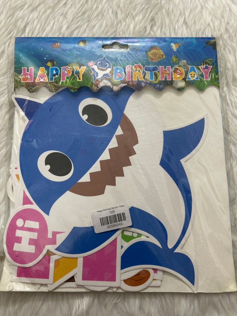 Happy Birthday Banner Ocean Theme by Gifthubmart