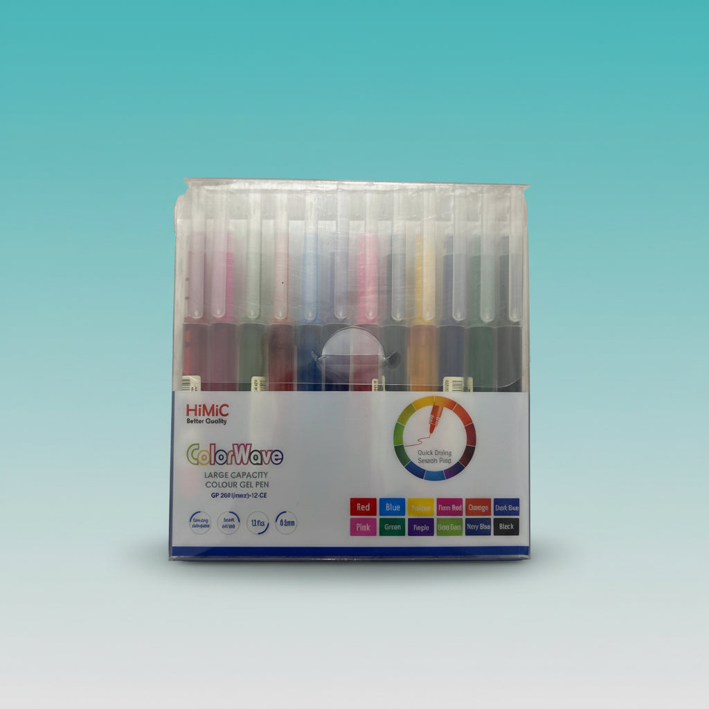 Himic Colour Gel Pen 12 by Gift Hub Mart