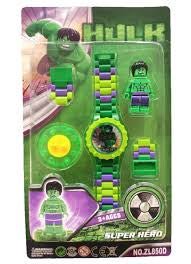 Hulk Watch Set with Spinning 3D Character by Gift Hub Mart