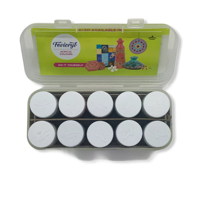 Fevicryl Acrylic Colours 10 Shades Box