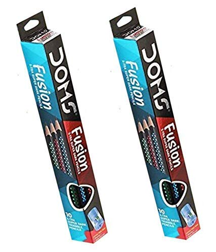 Doms Fusion Triangle Extra Super Dark Graphite Pencils