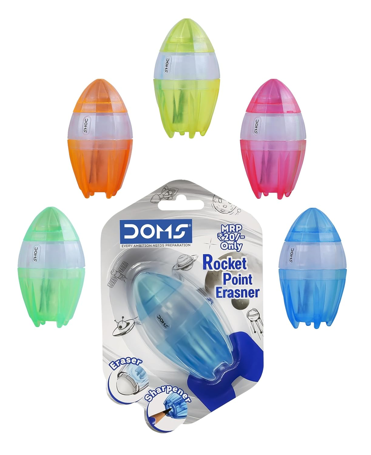 Doms Rocket Point Eraser