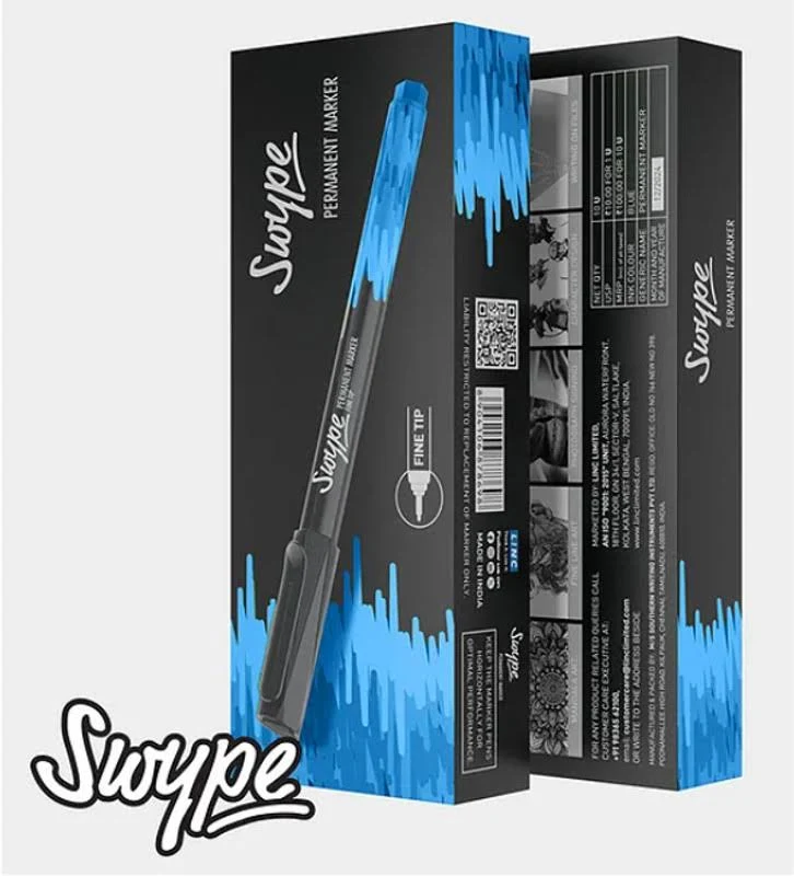 Linc Swipe Fine tip Permanent Marker Blue - Gift Hub Mart