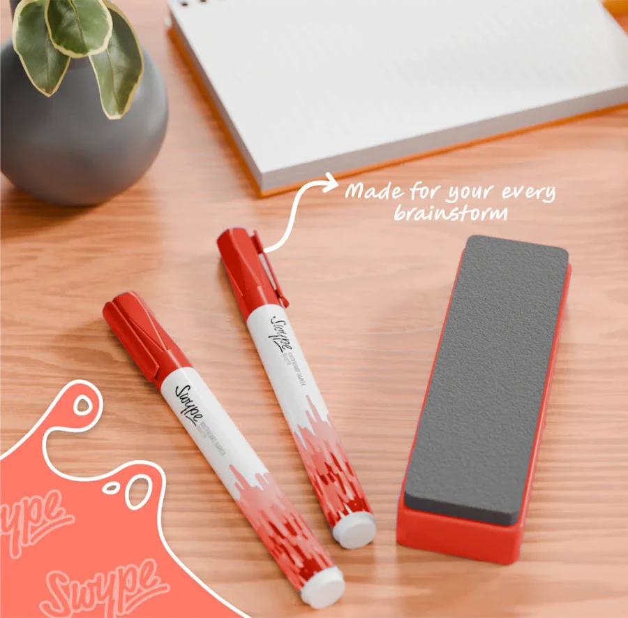 Linc Swipe White board Marker Red - Gift Hub Mart