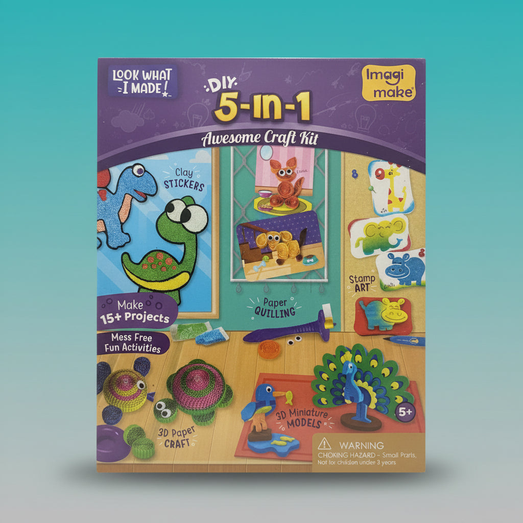 Imagimake 5 IN 1 AWESOME CRAFT KIT 3+ by Gifthubmart