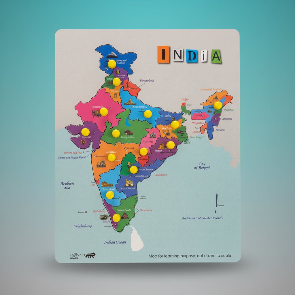 India Map wooden puzzle - Gift Hub Mart