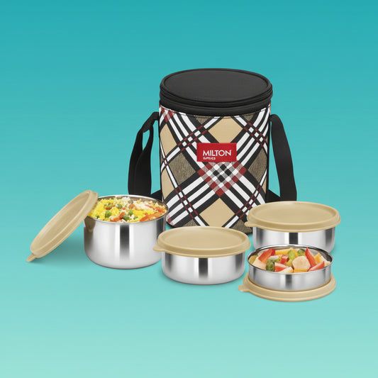 Insulated 4 Container Tiffin by Gifthubmart