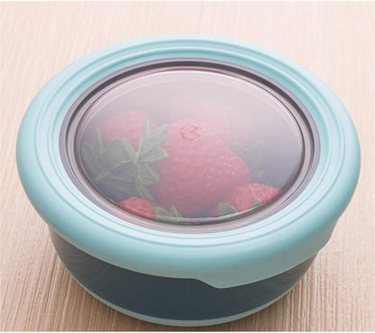 Insulated Food Storage Round Containers for Refrigerators (Set of 4) by Gifthubmart
