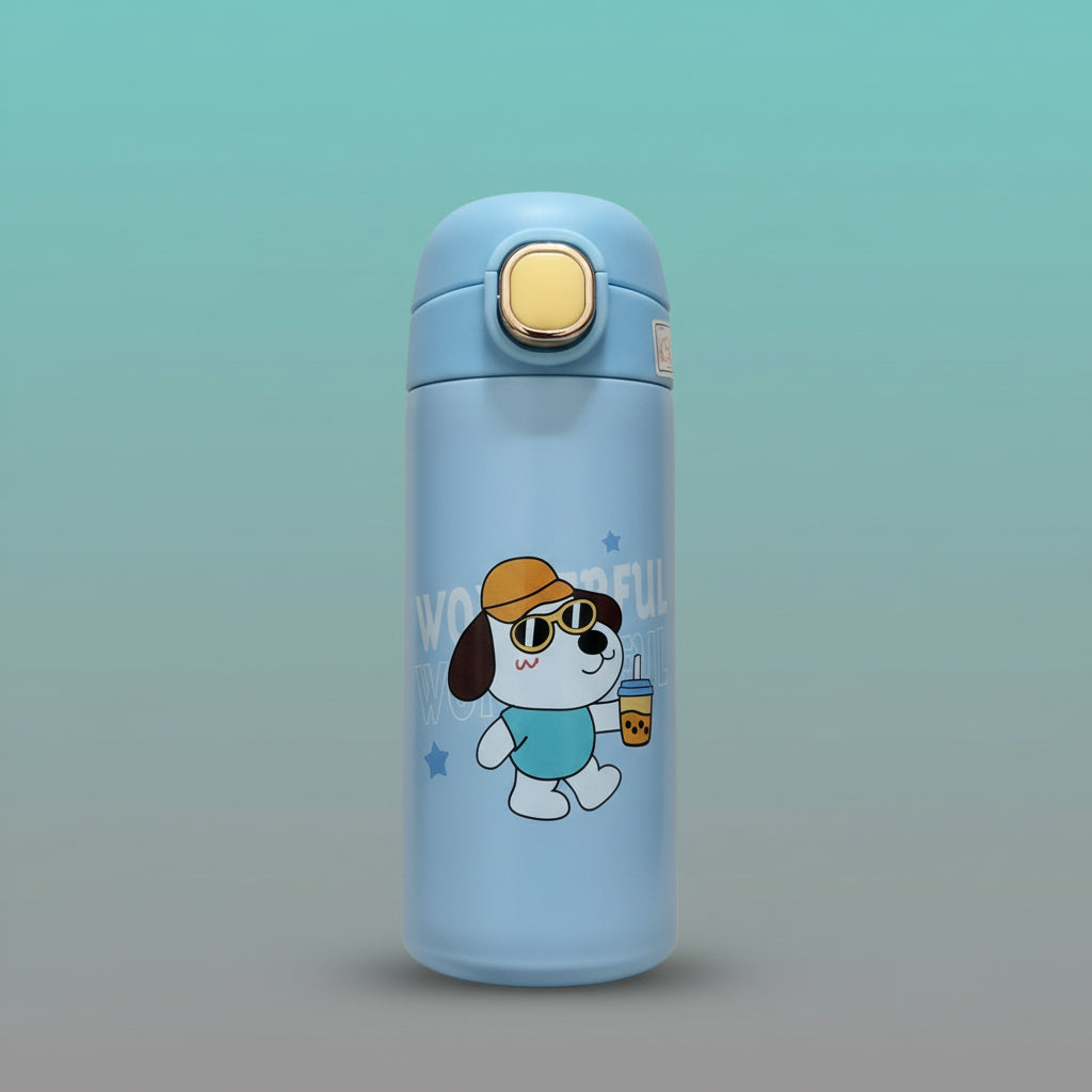 Insulated Water Bottle Push Button 350ML- Wonderful by Gifthubmart