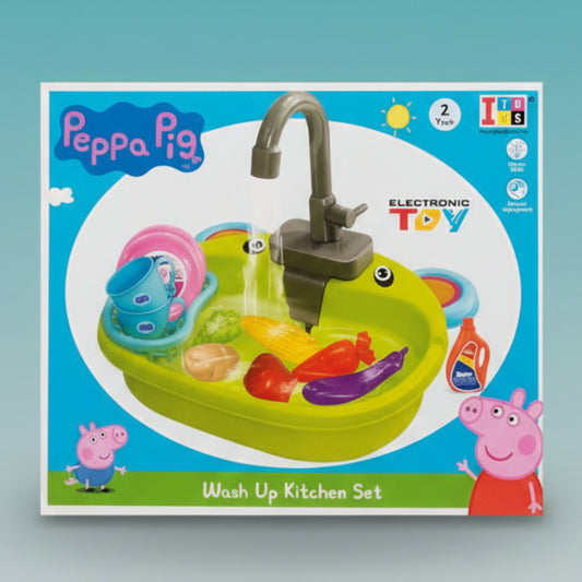 Itoys Wash Up Kitchen Set Peppa Pig 2+ by Gift Hub Mart