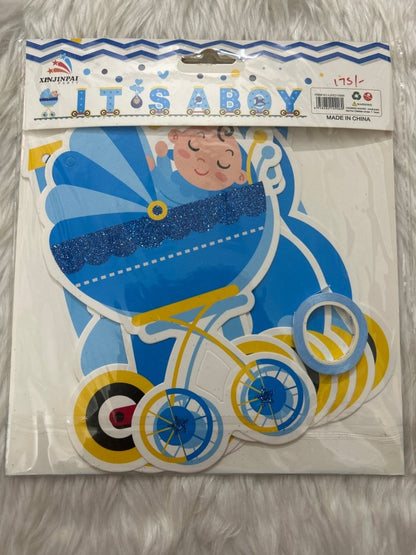It’s A Boy Cutout Banner by Gifthubmart