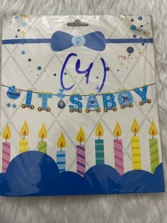 It’s A Boy Cutout Banner by Gifthubmart