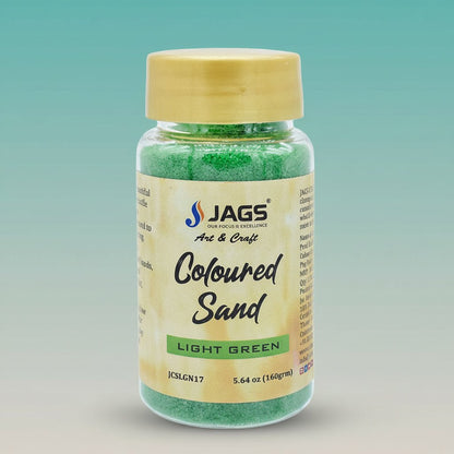 Jags Coloured Sand 160Gms LightGreen No17 JCSLGN17 by Gifthubmart