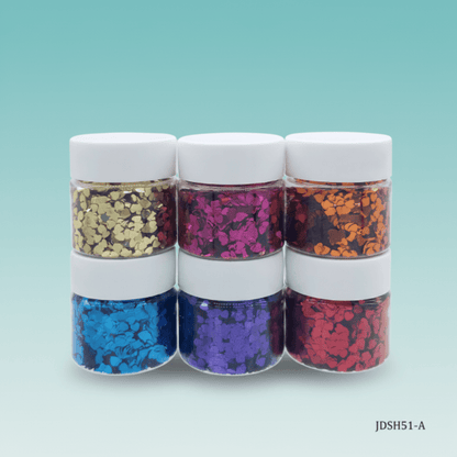 Jags Diy Sequins Heart 6 Colour Pck 60Gsm JDSH51B by Gifthubmart