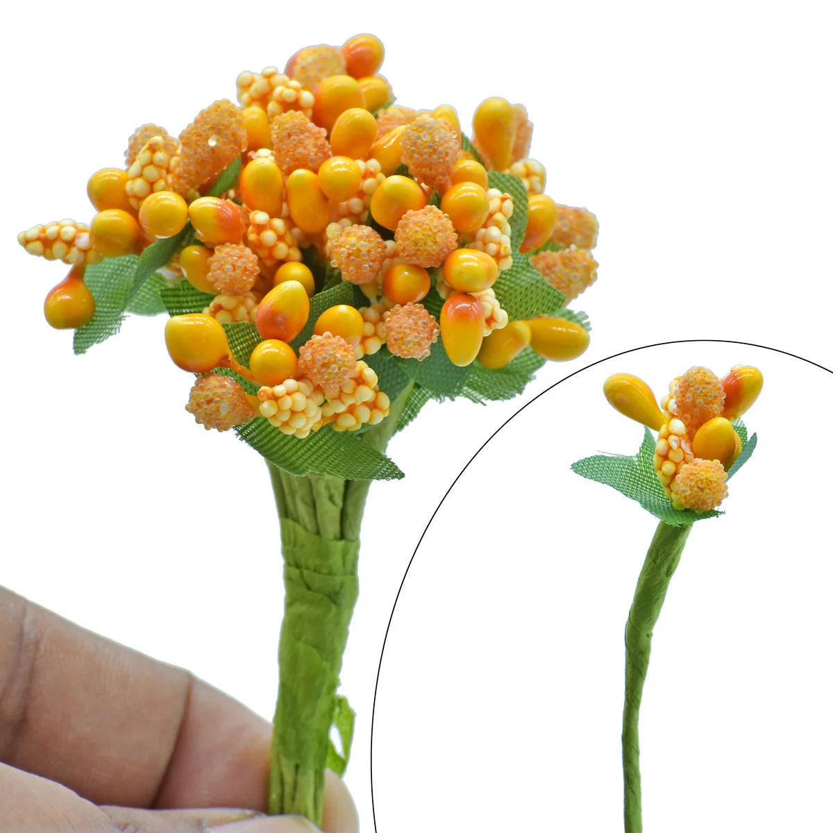 Artificial Flower Polons Light Orange