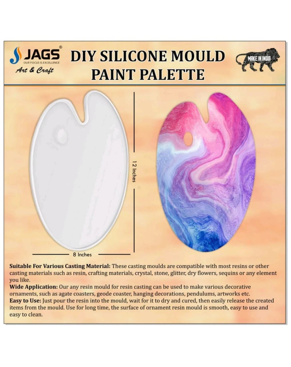 JAGS Silicone Mould Painting Tray