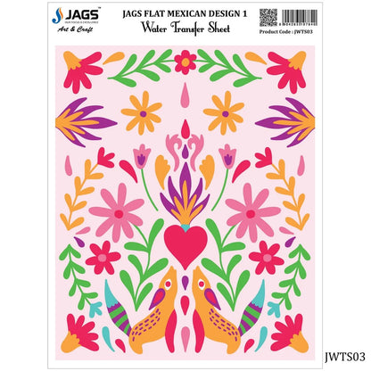 Jags Water Transfer Sheet Flat Mexican D 1 JWTS03