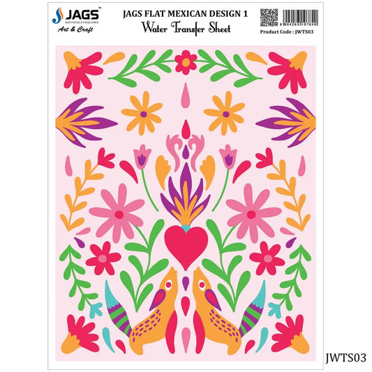 Jags Water Transfer Sheet Flat Mexican D 1 JWTS03