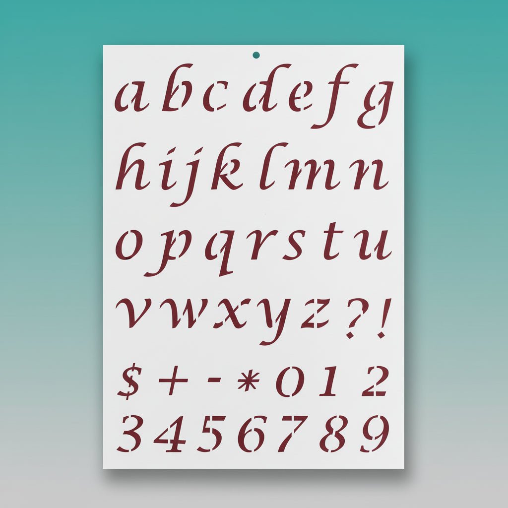 Jags Plastic Stencil a-z & 0-9 by Gifthubmart