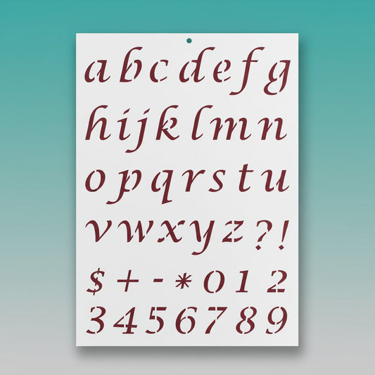 Jags Plastic Stencil a-z & 0-9 by Gifthubmart
