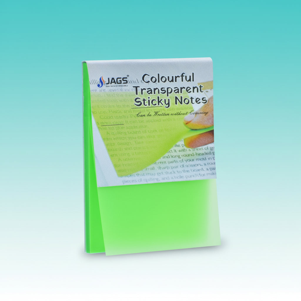Jags Transparent Sticky Note 50 Sheet 2X3 Green by Gifthubmart