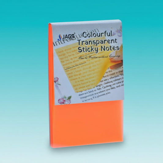 Jags Transparent Sticky Note 50 Sheet 2X3 Orange by Gifthubmart