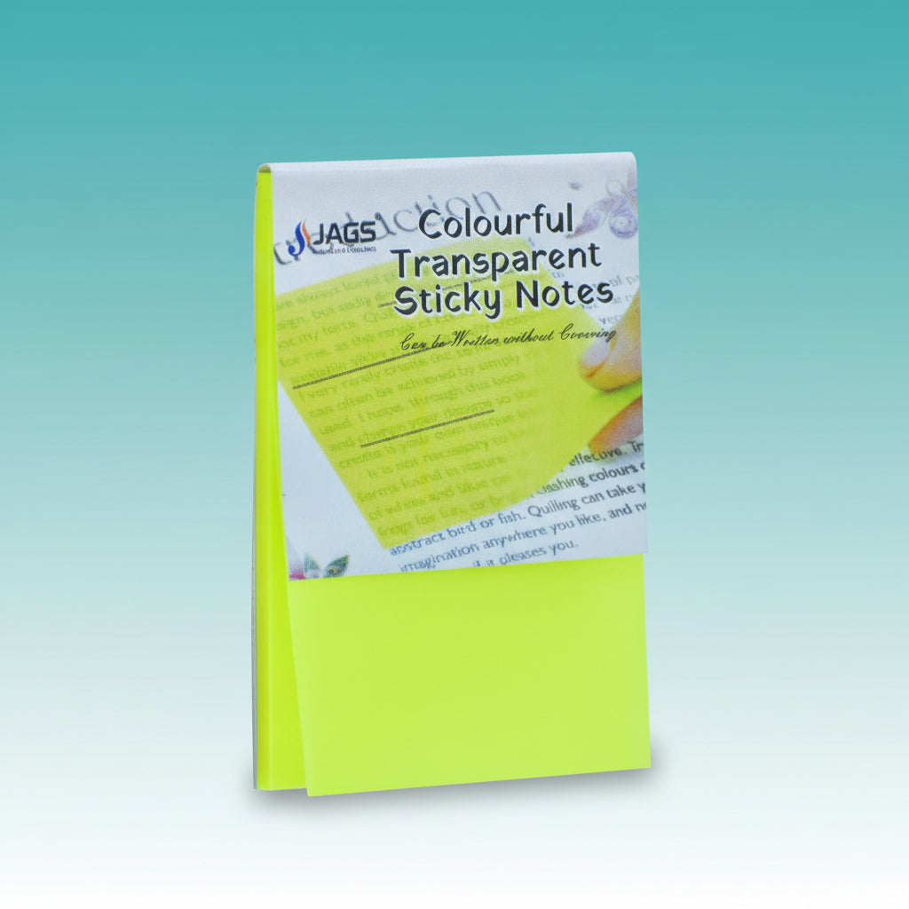 Jags Transparent Sticky Note 50 Sheet 2X3 Yellow by Gifthubmart