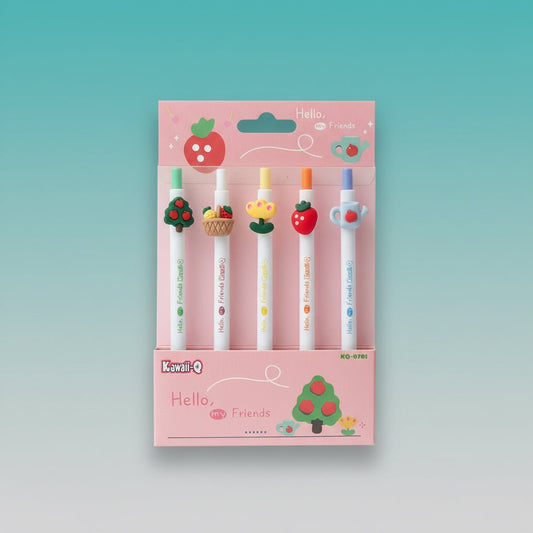 Kawaii Gel Pen Fruits by Gifthubmart
