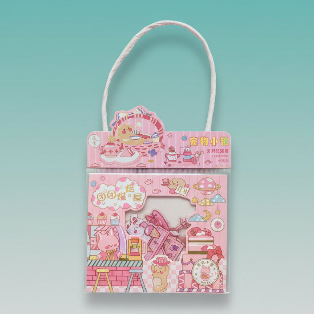 Kawaii Sticker Bag Set of 3 by Gifthubmart
