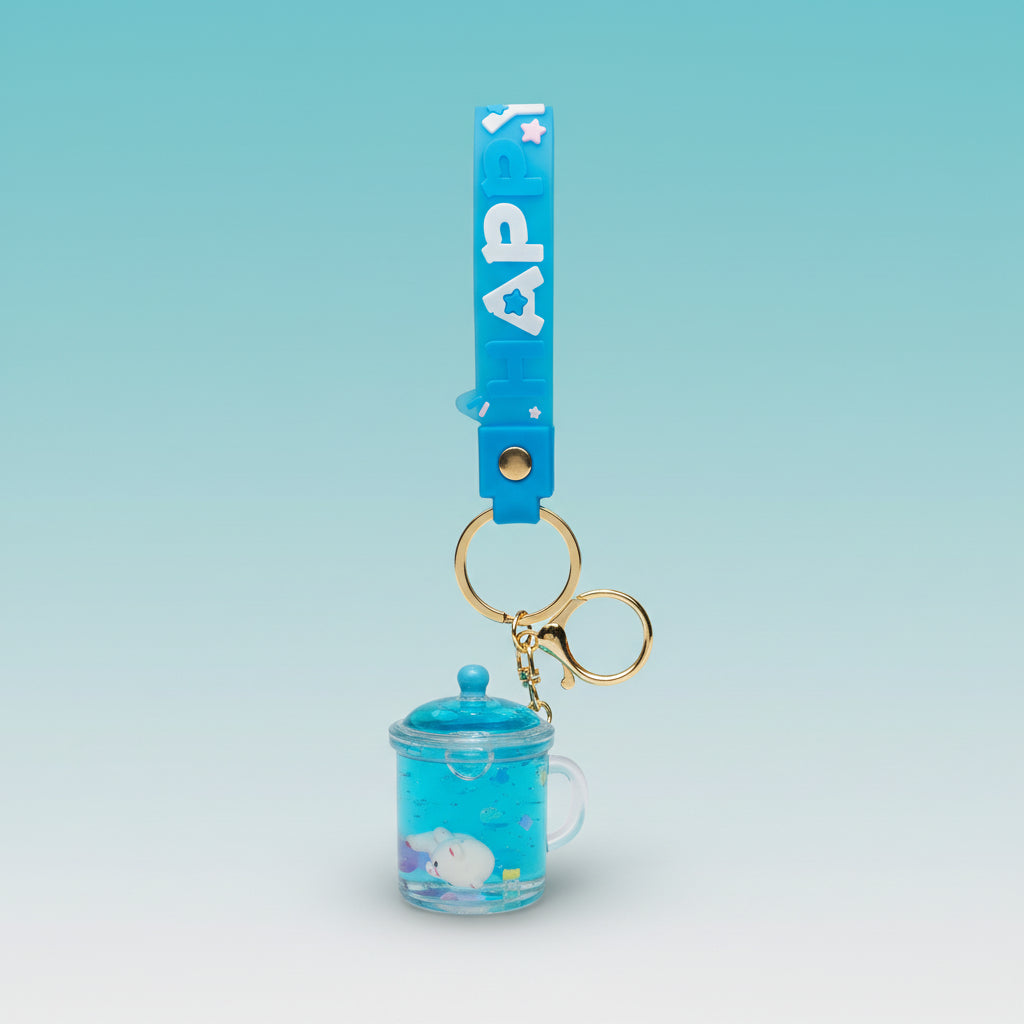 Key Chain Gel- Happy by Gift Hub Mart
