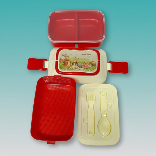 Kids 2 Layer Lunch Box- Bobby Rabbit by Gifthubmart