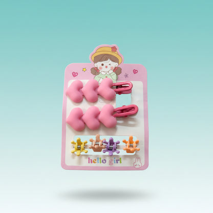 Kids 4 Mini Clutcher & 2 Side Pins Set by Gift Hub Mart