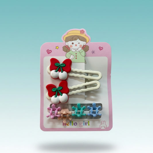 Kids 4 Mini Clutcher & 2 Side Pins Set by Gift Hub Mart