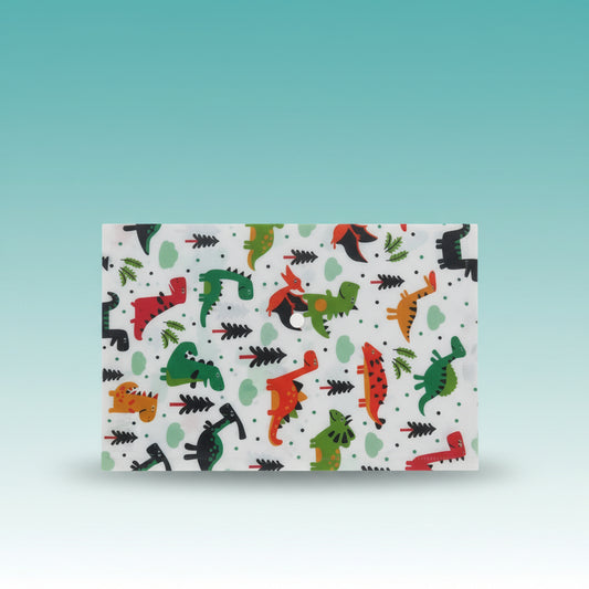Kids Printed Button Folder Dinosaur by Gift Hub Mart