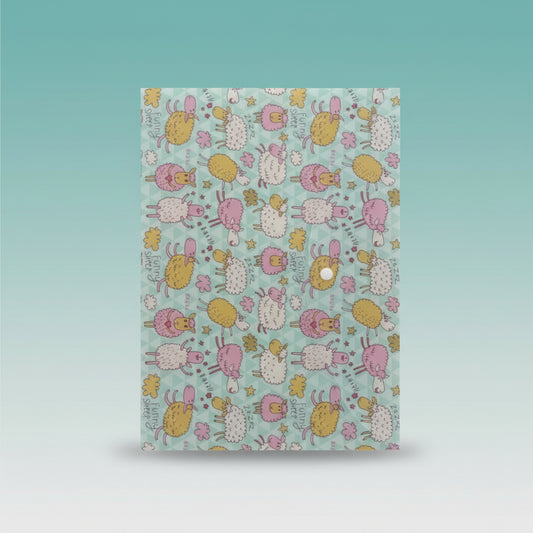 Kids Printed Button Folder Sheep by Gift Hub Mart
