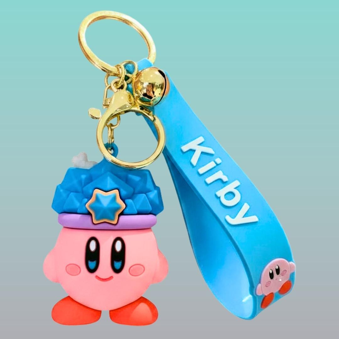 Kirby Cartoon 3D Silicon Keychain with Wristband by Gifthubmart