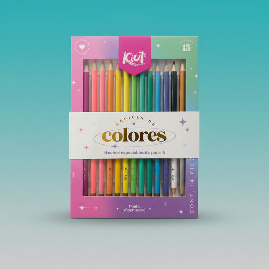 Kiut Colour Pencil- 15 Shades by Gift Hub Mart