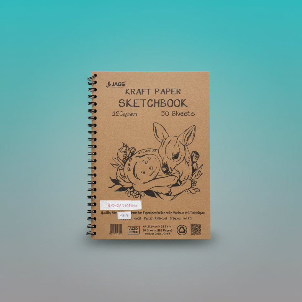 Kraft Paper Sketch Book A4- 120 GSM, 100 Pgs by Gifthubmart