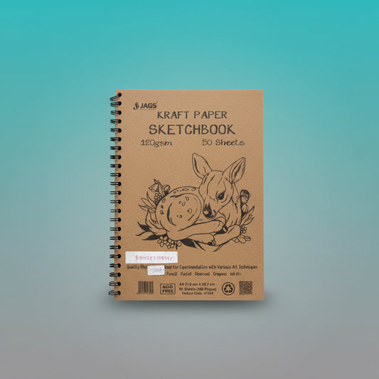 Kraft Paper Sketch Book A4- 120 GSM, 100 Pgs by Gifthubmart