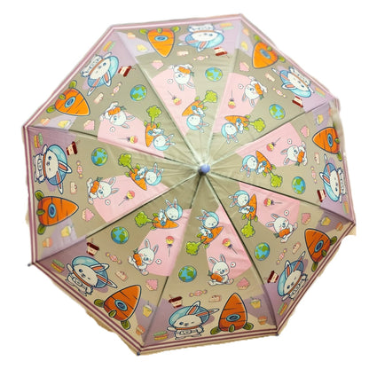 Kids Space Bunny Theme Umbrella PVU Plastic