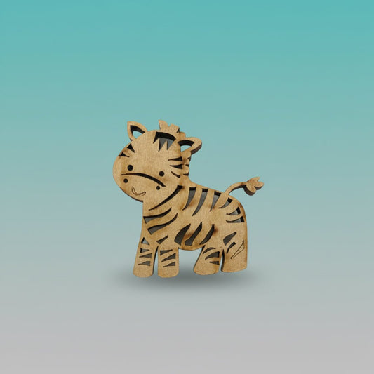 Laser Cut Mini MDF Painting - Zebra by Gift Hub Mart