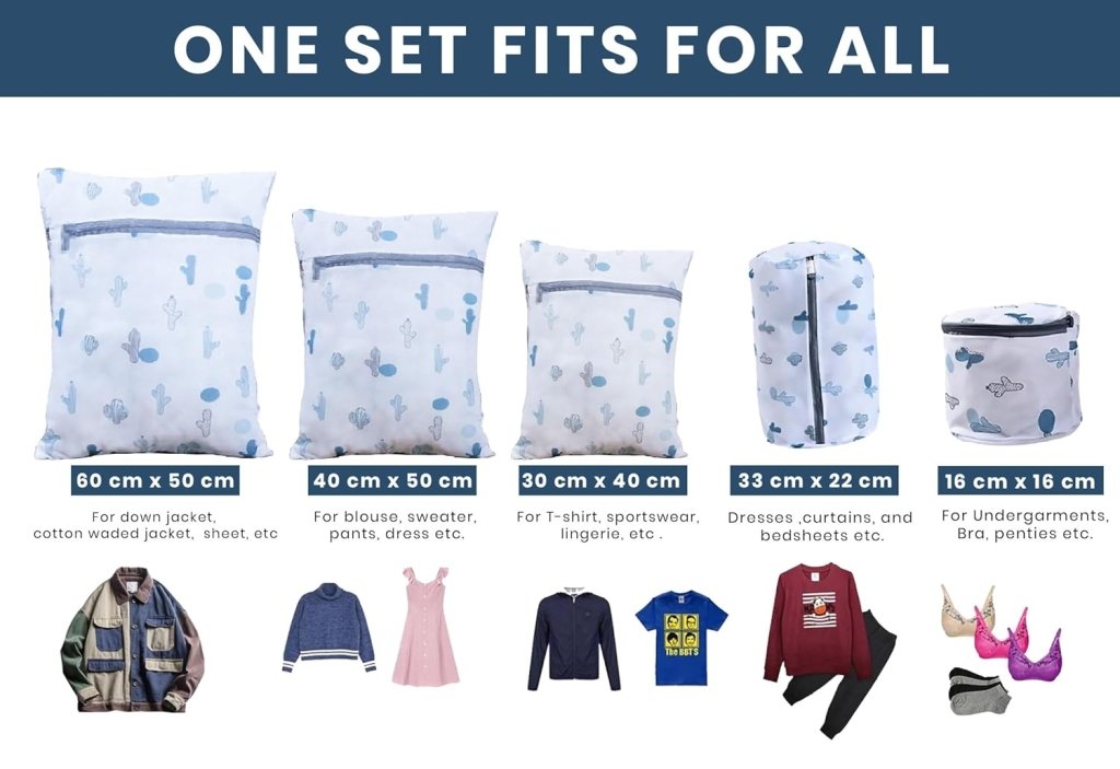 Laundry Bag Set of 5 by Gifthubmart