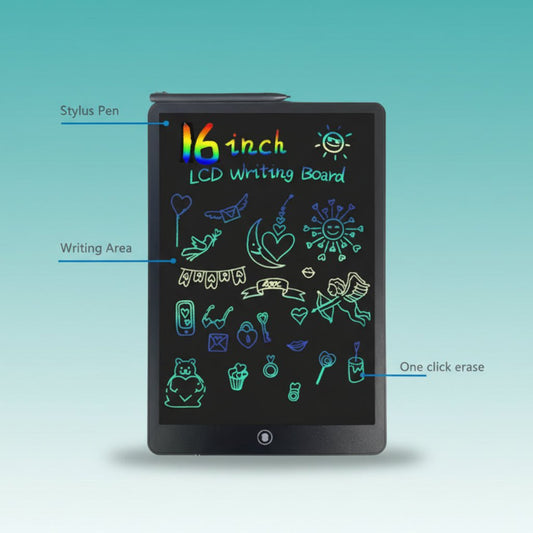 LCD Panel 16" Colourful Writing Tablet by Gift Hub Mart