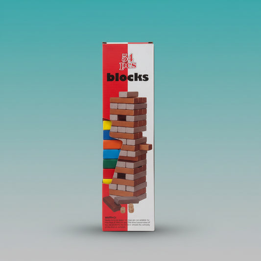 Leemo 54 PCS Jenga Blocks by Gift Hub Mart