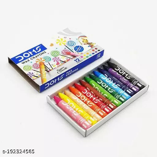 Doms 12 Wax Crayons