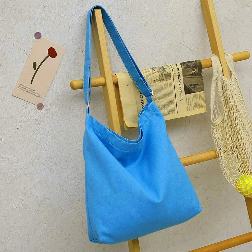 Fancy Canvas Bag Medium Blue