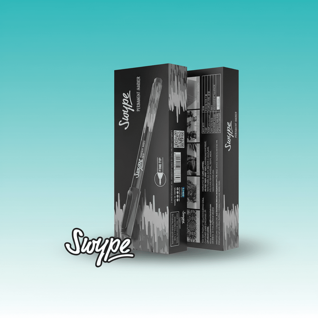 Linc Swipe Fine tip Permanent Marker Black by Gift Hub Mart