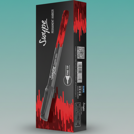 Linc Swipe Fine tip Permanent Marker Red by Gift Hub Mart